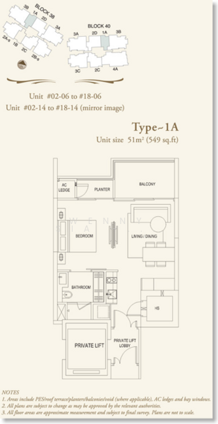 1Beds-549sqft