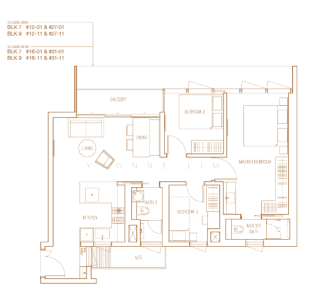 Echelon, 9 Alexandra View, 3 Bedrooms, 861 sqft, Condominium For Rent, by Yvonne Lim, 20348585 - PropertyGuru.com.sg