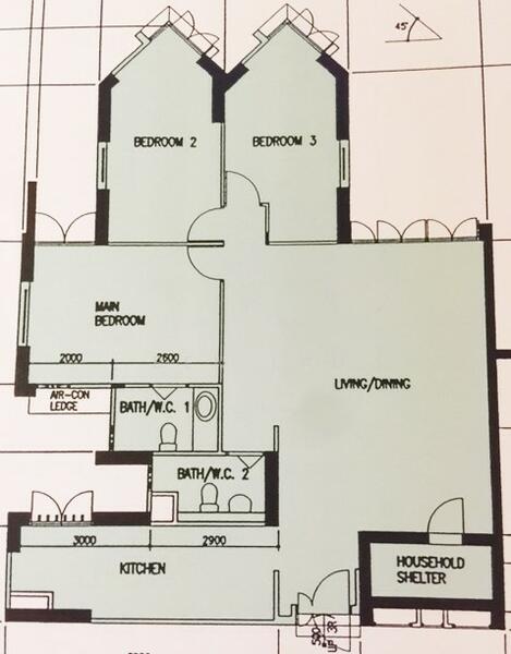 3Bed-1,184 sqft