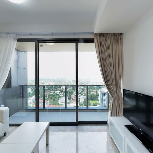 Echelon, 7 Alexandra View, 2 Bedrooms, 732 sqft, Condominium For Rent, by Juliet Lim, 20356841 - LIVING ROOM OVER LOOKING CITY VIEW - PropertyGuru.com.sg