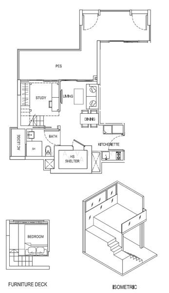 1Bed-520 sqft