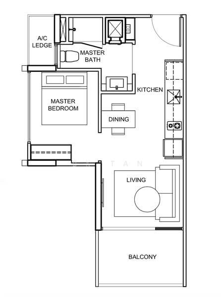Stratum, 80 Elias Road, 1 Bedroom, 452 sqft, Condominium For Rent, by BK Tan, 20364343 - 1Bed-452 sqft - PropertyGuru.com.sg