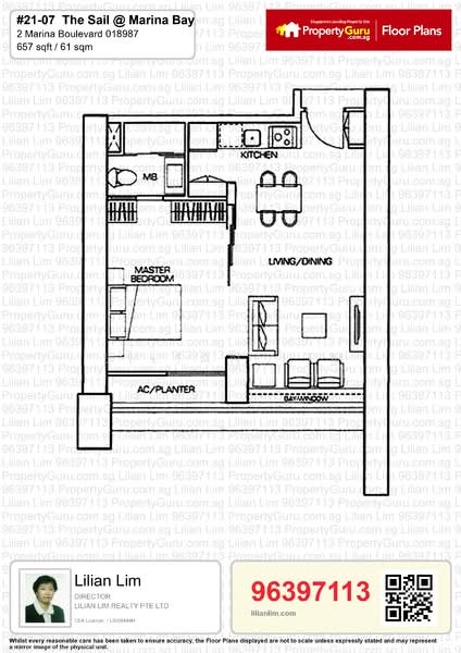 The Sail @ Marina Bay, 2 Marina Boulevard, Boat Quay / Raffles Place / Marina, 1 Bedroom, 657 sqft, Apartment For Rent, by Lilian Lim, 20369786 - PropertyGuru.com.sg