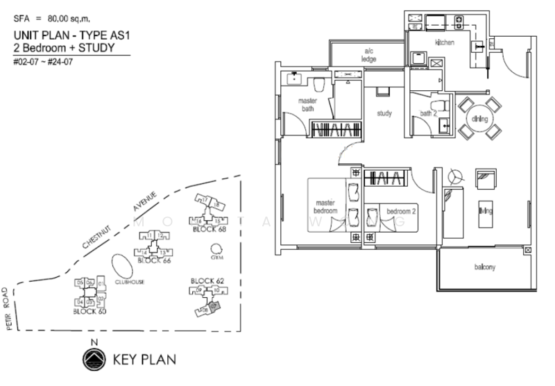 Tree House, 62 Chestnut Avenue, 2 Bedrooms, 861 sqft, Condominium For Rent, by Monita Wong, 20378810 - PropertyGuru.com.sg