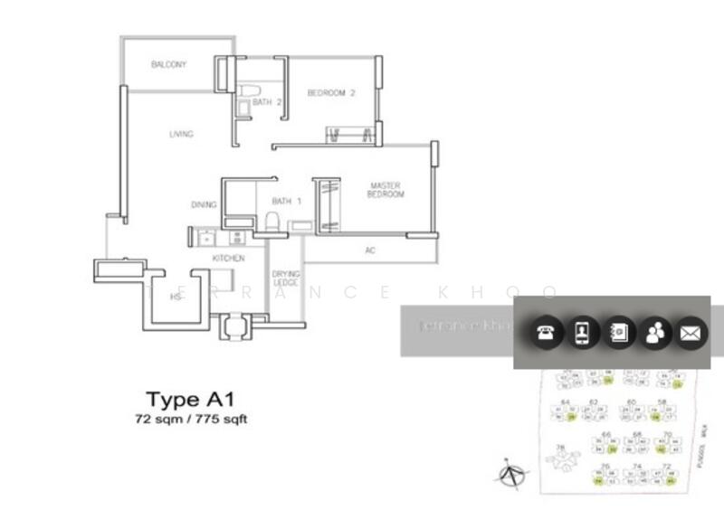 2Beds-775sqft