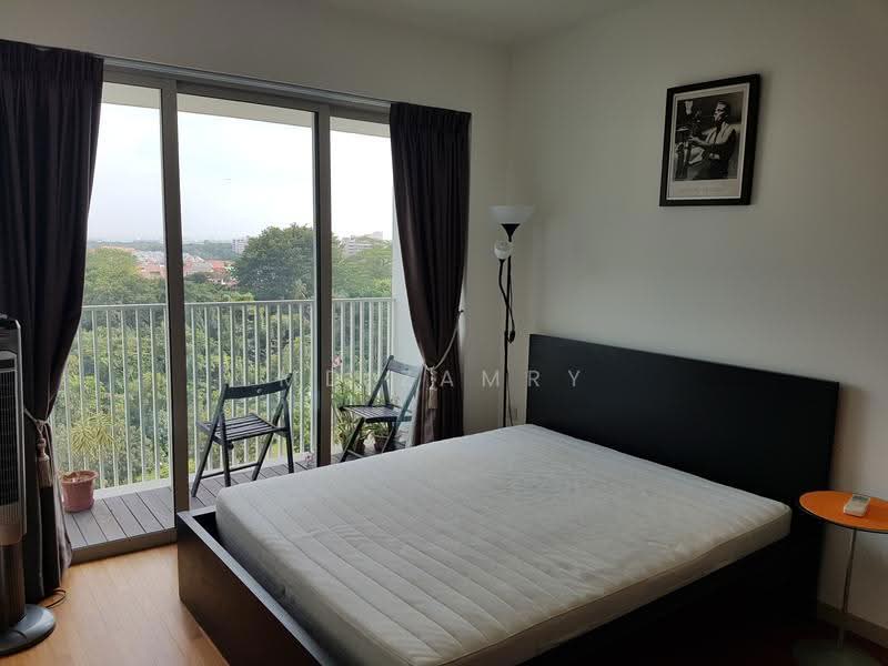 master bedroom with a balcony, how cosy