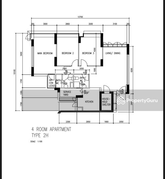 3Bed-1,033 sqft