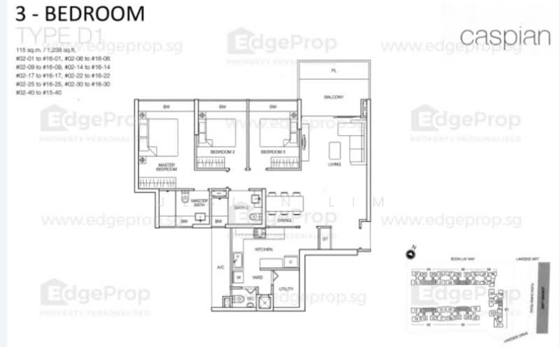 Caspian, 50 Lakeside Drive, 3 Bedrooms, 1,238 sqft, Condominium For Rent, by Jeslyn Lim, 20477881 - PropertyGuru.com.sg