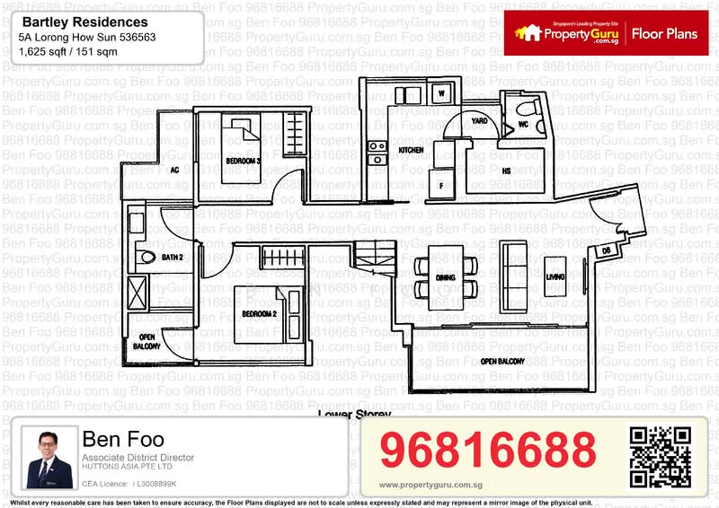 Bartley Residences, 5A Lorong How Sun, 3 Bedrooms, 1,625 sqft, Apartment For Rent, by Ben Foo, 20484508 - PropertyGuru.com.sg