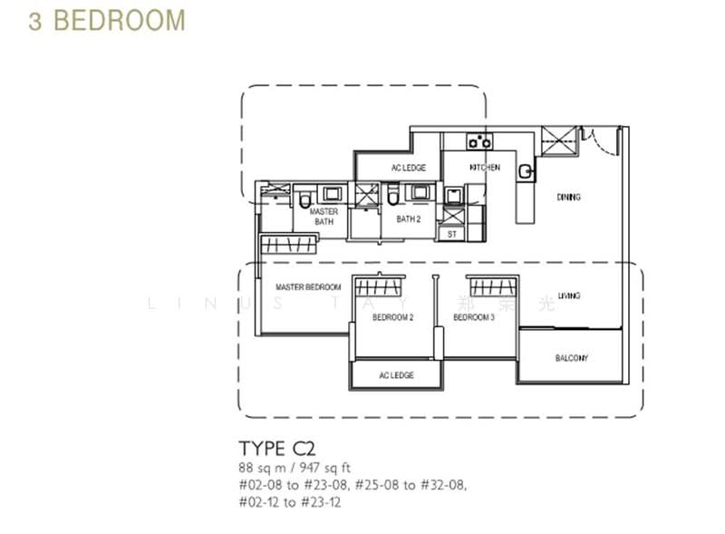 J Gateway, 2 Gateway Drive, 3 Bedrooms, 947 sqft, Condominium For Rent, by Linus Tay 郑荣光, 20494909 - 3Bed-947 sqft - PropertyGuru.com.sg