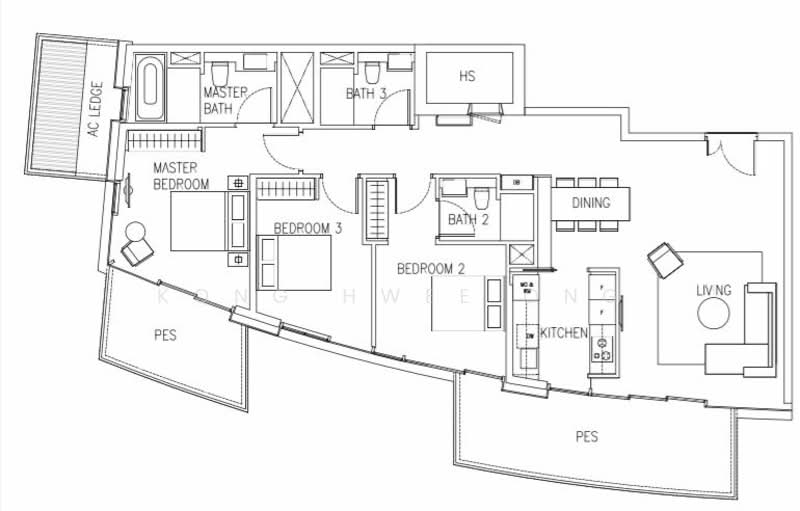 Corals at Keppel Bay, 1 Keppel Bay Drive, 3 Bedrooms, 1,528 sqft, Condominium For Rent, by Kong Hwee Ong, 20495783 - PropertyGuru.com.sg