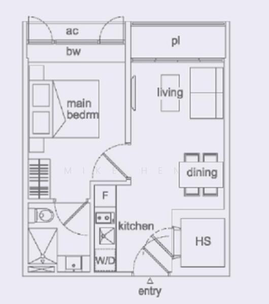 1Bed-422 sqft
