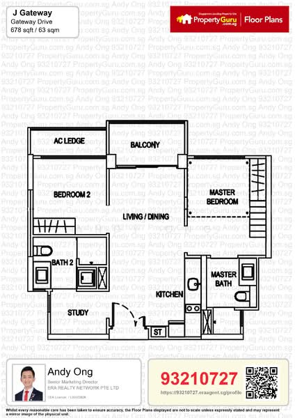 J Gateway, 6 Gateway Drive, 2 Bedrooms, 678 sqft, Condominium For Rent, by Andy Ong, 20504236 - PropertyGuru.com.sg