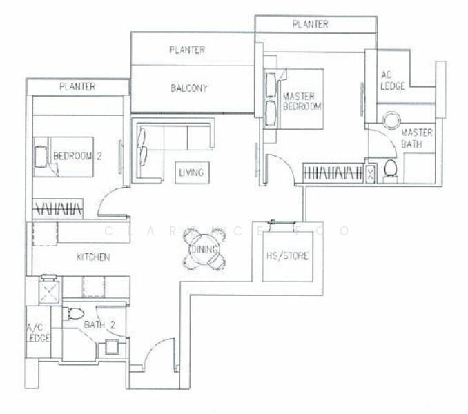 2Bed-947 sqft