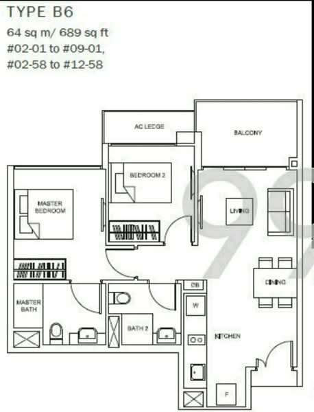The Glades, 2 Bedok Rise, 2 Bedrooms, 688 sqft, Condominium For Rent, by James Sim, 20533031 - PropertyGuru.com.sg