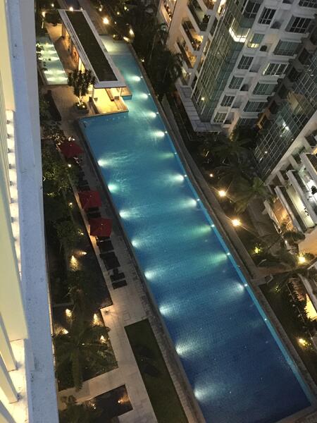 Pool View from the Balcony