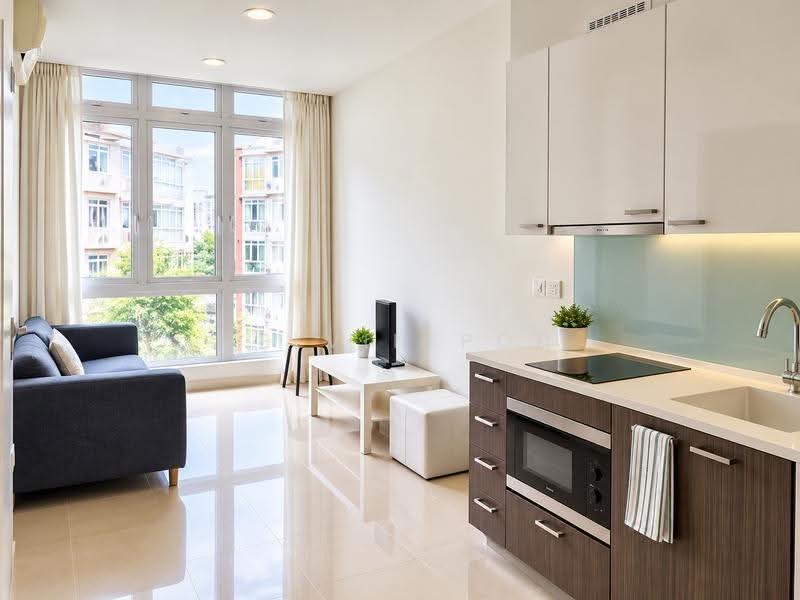The Hillford, 180 Jalan Jurong Kechil, Clementi Park / Upper Bukit Timah, 1 Bedroom, 398 sqft, Apartment For Rent, by Kelvin Poh, 20577762 - Living Room - PropertyGuru.com.sg