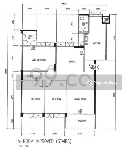 3Beds-1,205sqft