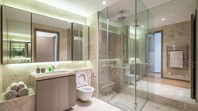 Riversails, 8 Upper Serangoon Crescent, 3 Bedrooms, 947 sqft, Condominium For Rent, by April Liu, 20585519 - Common bathroom - PropertyGuru.com.sg