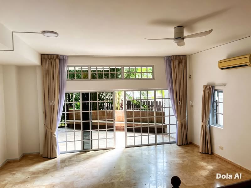 Fernhill Court Condo, 60 Fernhill Road, 3 Bedrooms, 2,486 sqft, Condominium For Rent, by Wendy Neo Wan Wah, 20595512 - Living overlooking Patio & Garden - PropertyGuru.com.sg