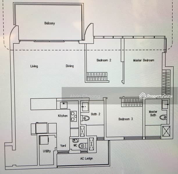3Beds-1,141sqft