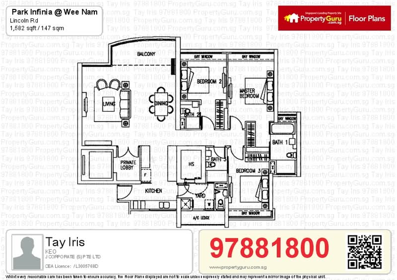 Park Infinia at Wee Nam, 6 Lincoln Road, 3 Bedrooms, 1,582 sqft, Condominium For Rent, by Tay Iris, 20598896 - PropertyGuru.com.sg