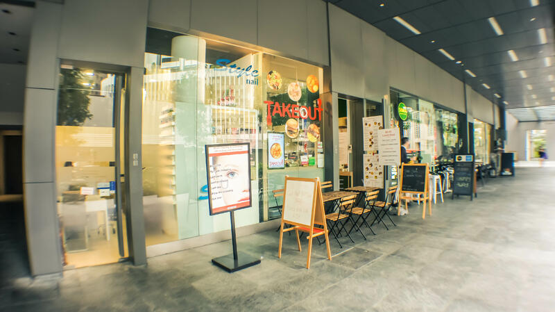 Shops, Restaurants, Supermarket