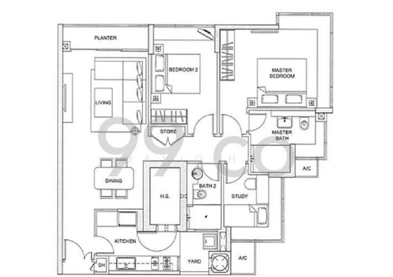 One Jervois, 7 Jervois Close, Tanglin / Holland / Bukit Timah, 2 Bedrooms, 1,087 sqft, Condominium For Rent, by David Ho, 20628134 - PropertyGuru.com.sg