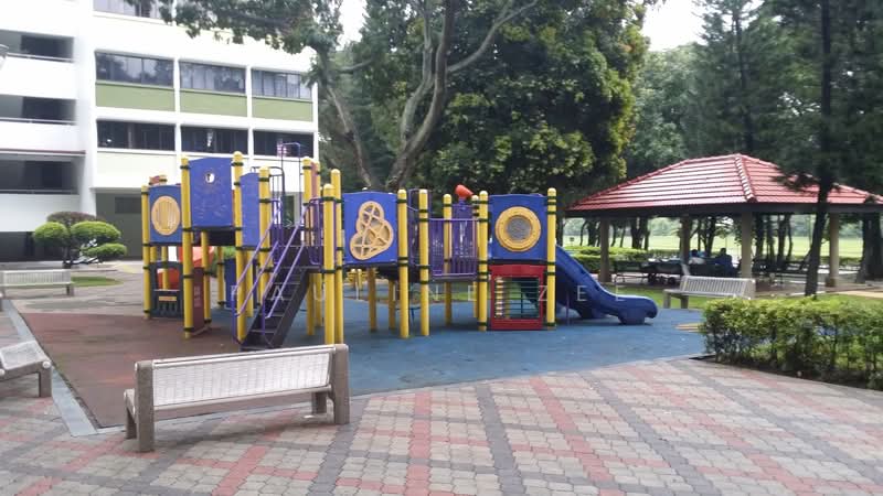 New childrens playground and adult exercise station at Level 1