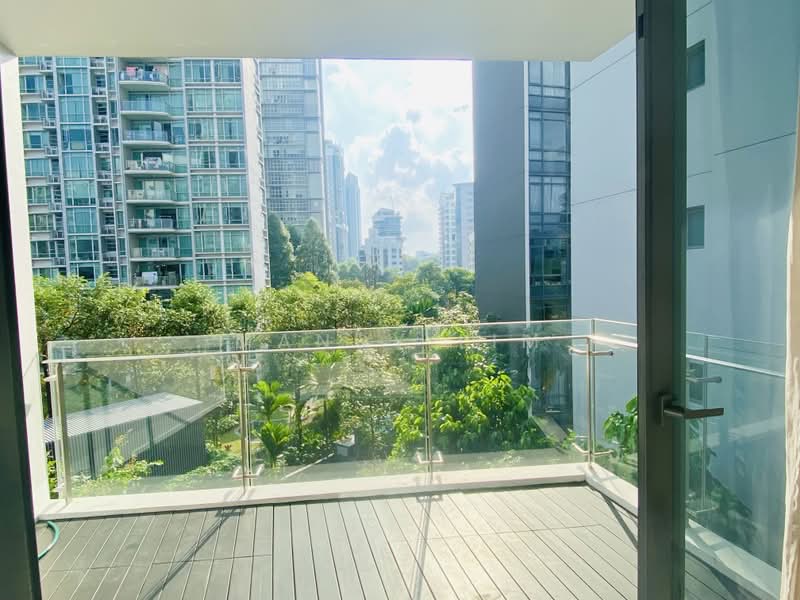 VIVA, 2 Suffolk Walk, 2 Bedrooms, 1,044 sqft, Condominium For Rent, by Mandy Lim, 20696641 - Lovely Balcony w Wooden-Deck - PropertyGuru.com.sg