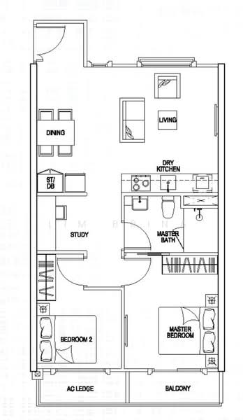 Sant Ritz, 1 Pheng Geck Avenue, 2 Bedrooms, 710 sqft, Condominium For Rent, by Lim Brina, 20720792 - PropertyGuru.com.sg