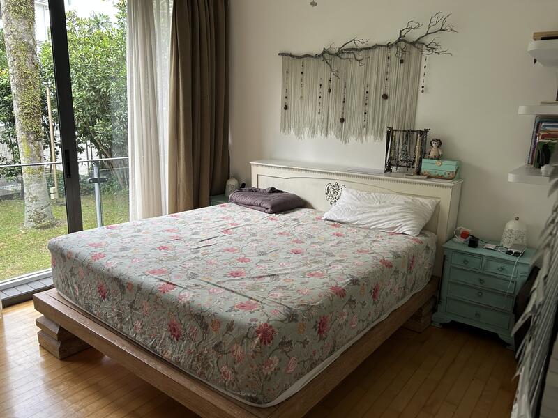 Master bedroom with floor to ceiling sliding door