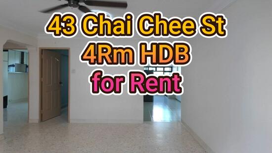 43 Chai Chee Street 4rm hdb Pre-Tenancy Video