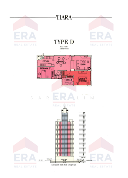 Tiara, 1 Kim Seng Walk, 2 Bedrooms, 900 sqft, Apartment For Rent, by Sarah Lim, 20830828 - PropertyGuru.com.sg
