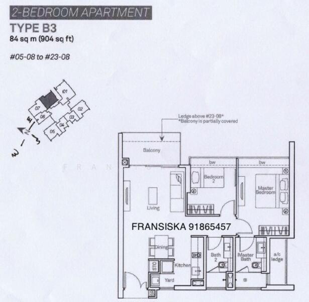 2Beds-904sqft
