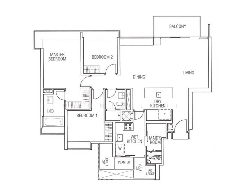 Domain 21, 21 Delta Road, Alexandra / Commonwealth, 3 Bedrooms, 1,281 sqft, Condominium For Rent, by CONNIE Looi, 20843214 - PropertyGuru.com.sg