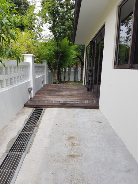 Outdoor area outside dining area - Old photo b4 tenant move in.