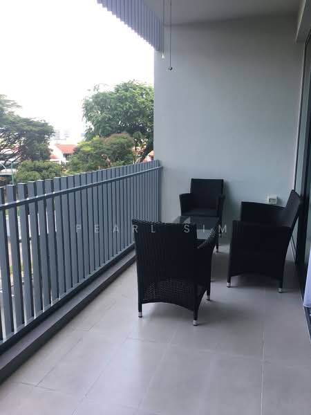 Hundred Trees, 89 West Coast Drive, 4 Bedrooms, 1,475 sqft, Condominium For Rent, by Pearl Sim, 20852247 - Balcony outside living and dining area - PropertyGuru.com.sg