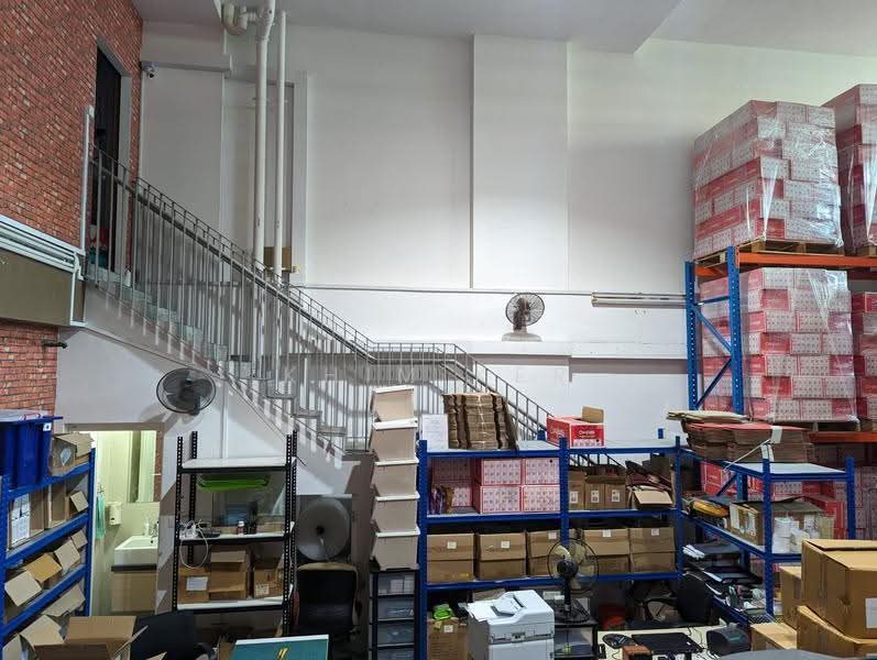 High Ceiling with Mezzanine (Office and private attached Toilet)