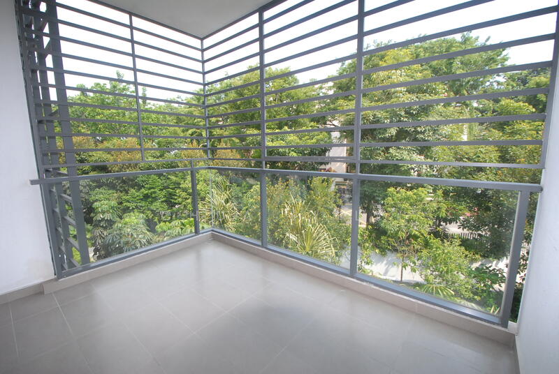 Sip tea as look out into this gorgeous green view.