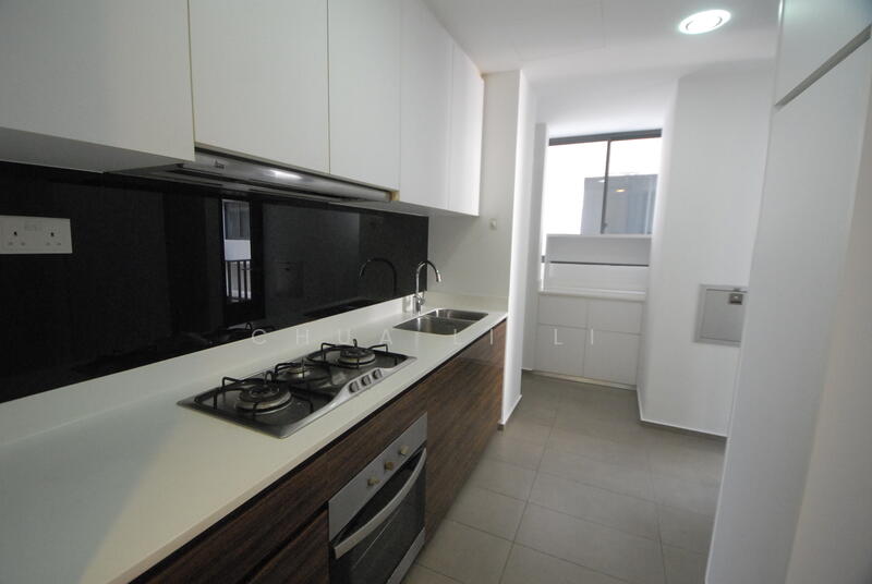 Galley Kitchen with efficient layout and ample storage space.