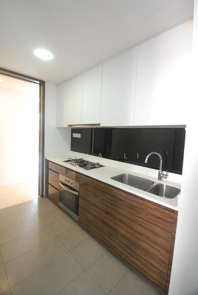 View of the kitchen from the windows
