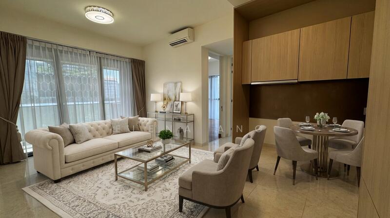 DUO Residences, 1 Fraser Street, 2 Bedrooms, 936 sqft, Apartment For Rent, by Elena Ang, 20924282 - AI generated living room - PropertyGuru.com.sg