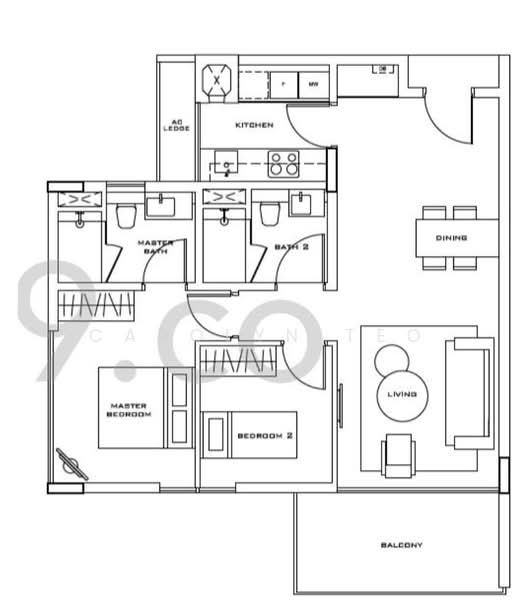 Bliss@Kovan, 6A Simon Lane, 2 Bedrooms, 840 sqft, Apartment For Rent, by Carolyn Teo, 20934042 - PropertyGuru.com.sg