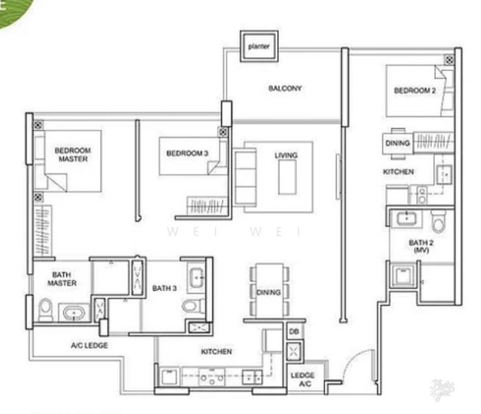 The Santorini, 33 Tampines Street 86, 2 Bedrooms, 750 sqft, Condominium For Rent, by Wei Wei, 20934567 - PropertyGuru.com.sg