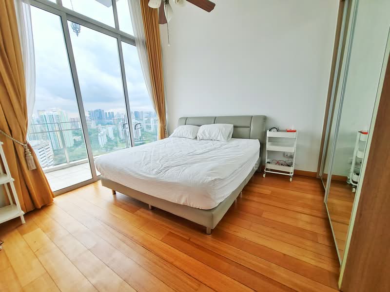 Tribeca by the Waterfront, 60 Kim Seng Road, 2 Bedrooms, 1,033 sqft, Condominium For Rent, by Irene Kee, 20939250 - Master bedroom with balcony - PropertyGuru.com.sg