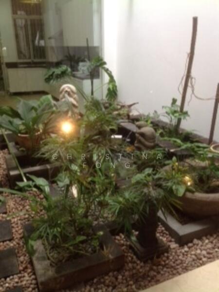 water feature courtyard area