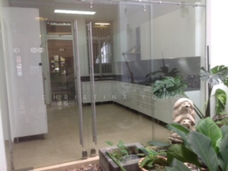 bright and spacious modern kitchen with qualify kitchen appliances.