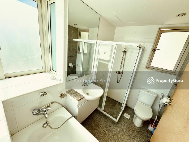 Master bathroom with shower and bathtub 