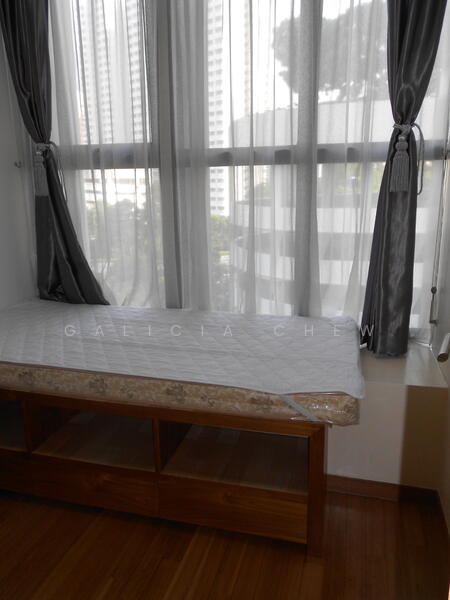2nd Bedroom Equipped with 1 Single Mattress and Built-in Wardrobe